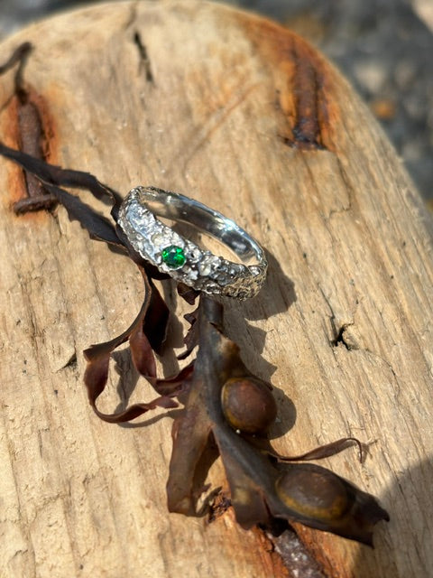 Porthleven Emerald Ocean Ring