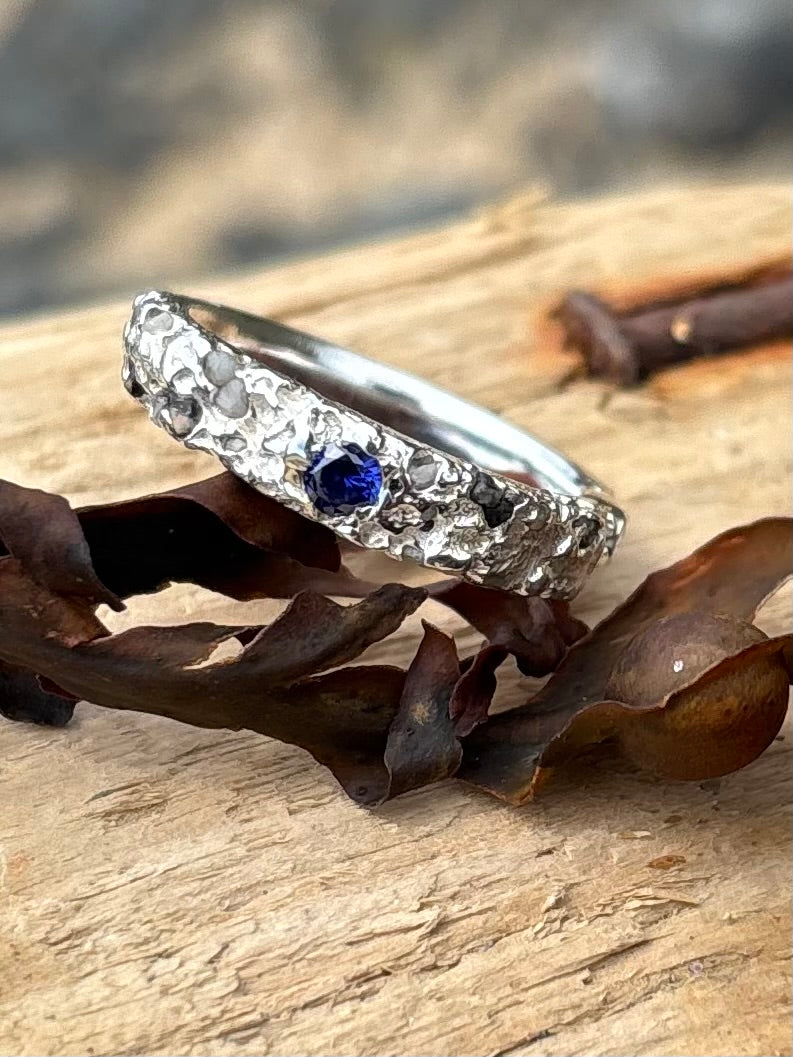 Porthleven Midnight Blue Ocean Ring