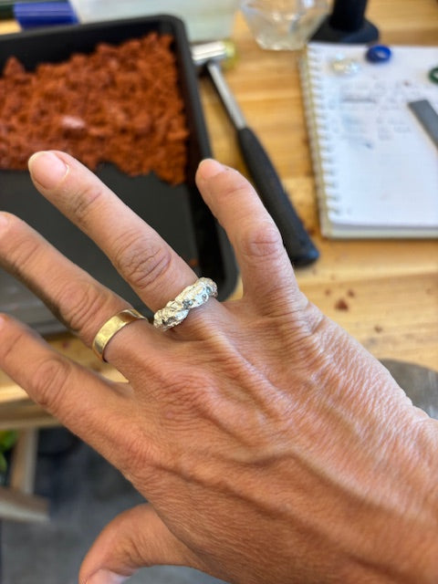 Sand Casting Workshop Ring or Pendant