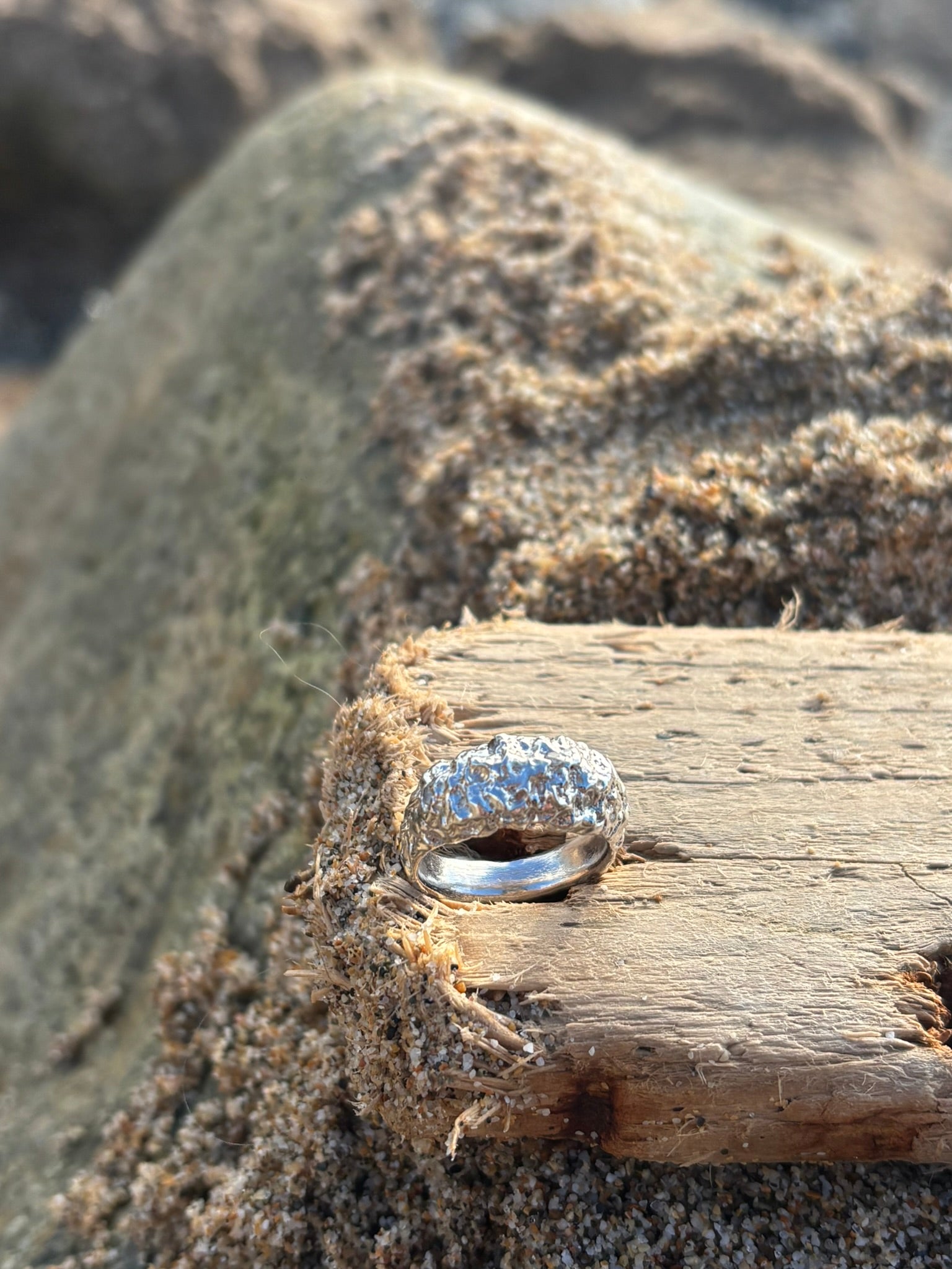 Silver Sand Dune Ring