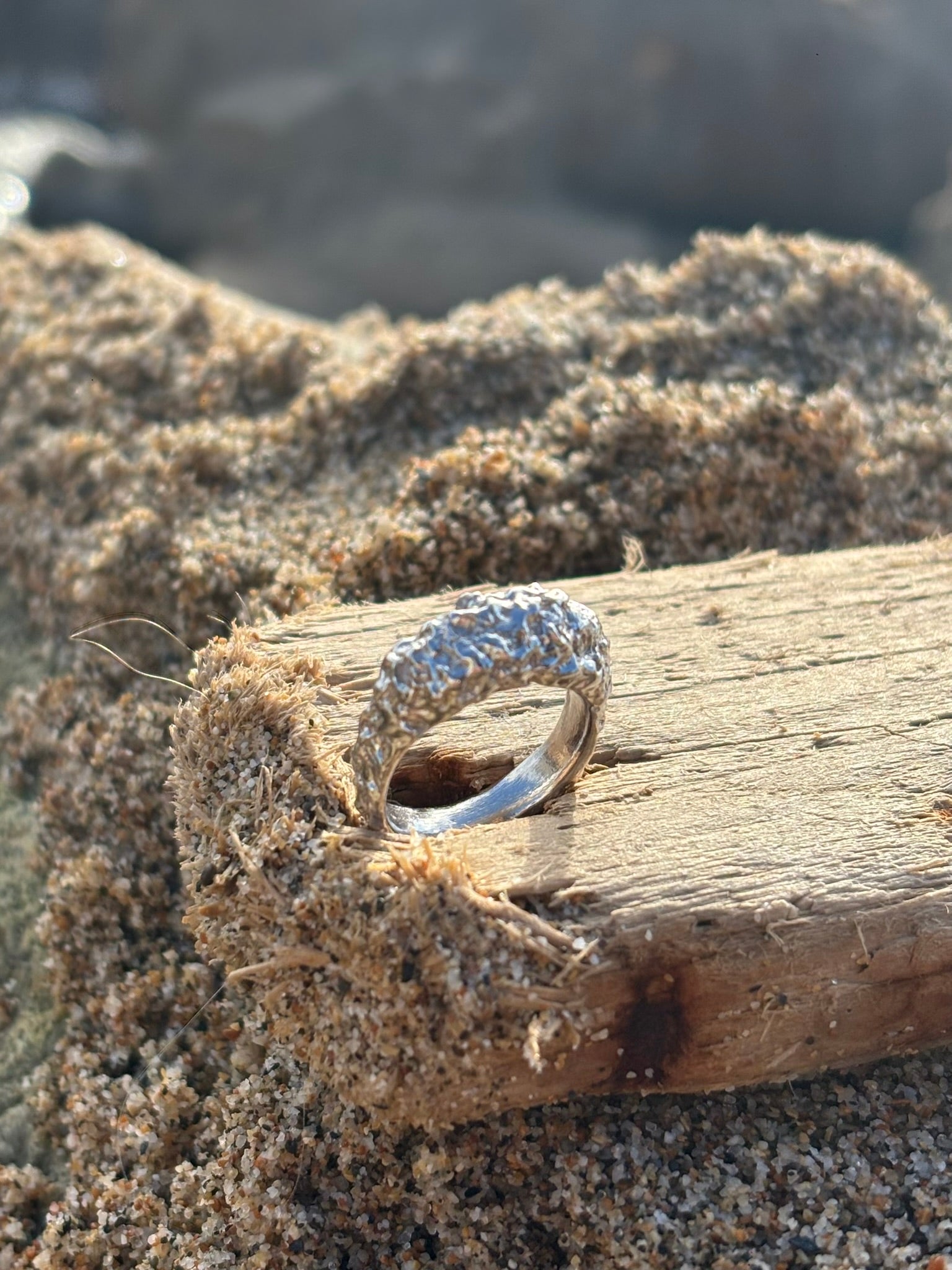 Silver Sand Dune Ring