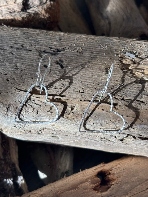 Love of the Ocean Patterned Heart Earrings