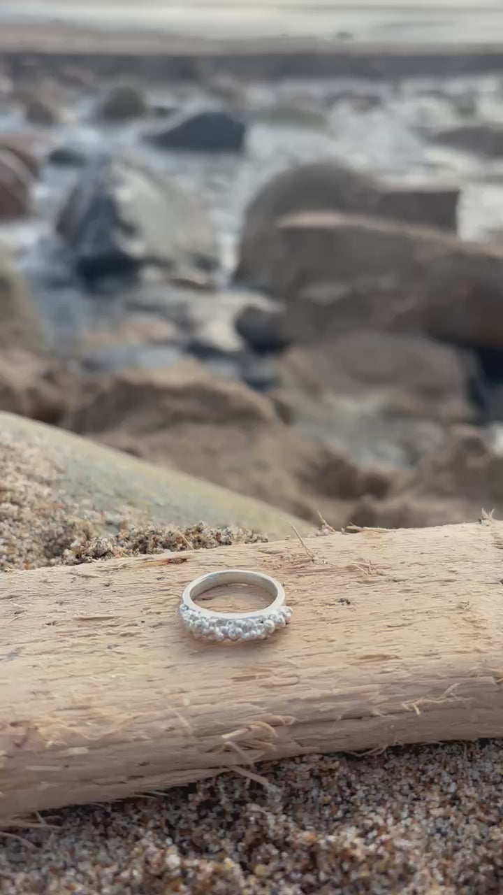 Large Silver Ocean Bubble Ring
